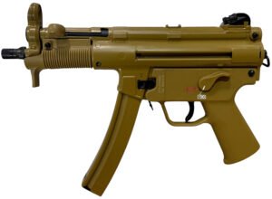 HK 81001077 SP5K-PDW RAL8000 9mmx19 10+1 4.53" Black Navy-Style Threaded Barrel, Flat Dark Earth Earth Cerakote Steel Receiver & Frame, FDE Polymer Grip, 2 Magazines