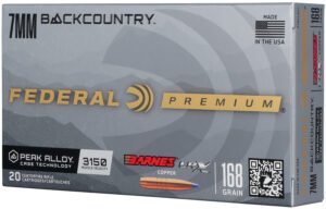 Federal P7BCLRX1 BackCountry  7mm BC 168gr 20 Per Box/10 Case