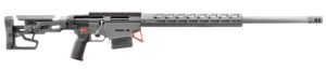 Ruger 18109 Precision Custom 6mm GT 10+1 26" Stainless Threaded Barrel, Stealth Gray Cerakote Picatinny Rail Aluminum Receiver, Adjustable Folding Stock, Black Magpul K2+ Grip