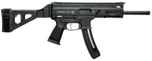 Grand Power 197892004817 TR22 Stribog 22 LR 25+1 10" Black Threaded Barrel, Black Hardcoat Anodize Receiver w/Picatinny Rail, Black SB Tactical Brace, Black Polymer Grip, Ambidextrous