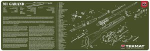 TekMat TEKR36M1GARAND-OD M1 Garand Cleaning Mat OD Green Rubber 12"x36" M1 Garand Parts Diagram
