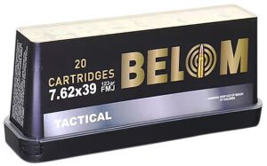 BELOM Ammo Tactical 7.62x39mm 123gr Full Metal Jacket 20 Per Box/24 Case