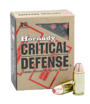 Hornady 90923 Critical Defense  45Auto+P 185gr Flex Tip eXpanding 20 Per Box/10 Case