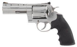 Colt Mfg ANACONDASP4RTS45C Anaconda  45 Colt (Long Colt) 6rd Shot 4.25" Stainless Vent Rib Barrel, Cylinder & Frame, Black Grip