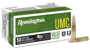 Remington Ammunition 26855 UMC  300Blackout 150gr Full Metal Jacket 50 Per Box/8 Case