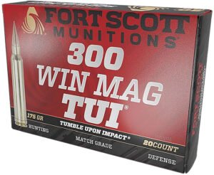 Fort Scott Munitions 300WM-175-SCV2 Tumble Upon Impact (TUI)  300WM 175gr Solid Copper Spun 20 Per Box/10 Case