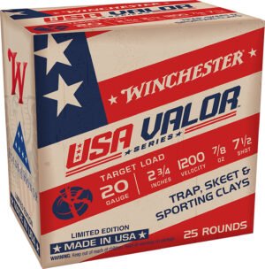 Winchester Ammo USAV207 USA Valor  20Gauge 2.75" 7/8oz 7.5Shot 25 Per Box/10 Case