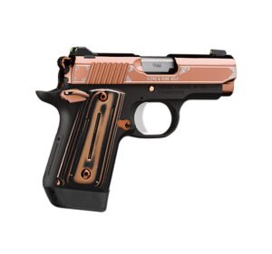 Kimber Mfg, Inc 3300174 Micro 9  9mm Luger 7+1 3.15" Stainless Ramped Steel Barrel, Rose Gold PVD Stainless Steel Serrated Slide, Matte Black Aluminum Frame, Black/Rose Gold G10 Grip