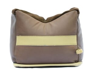 BenchMaster BMALBBLF Bench Bag  Rifle Large Empty Brown Leather Front Bag .55 lbs