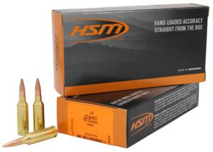 HSM 22ARC1N Varmint  22ARC 75gr Hollow Point Boat Tail 20 Per Box/25 Case