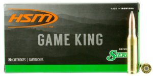 HSM 7MM088N Game King  7mm-08 Rem 150 gr Sierra GameKing Spitzer Boat Tail 20 Per Box/ 25 Case
