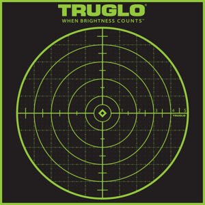 TruGlo TG10A12 Tru-See Grid Self-Adhesive Heavy Paper Black/Green 12"x12" Bullseye 12 Pack