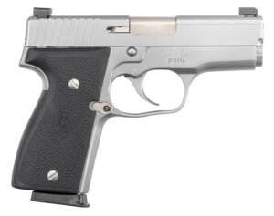 Kahr Arms K9093NA K  9mm Luger Caliber with 3.50" Barrel, 7+1 Capacity, Overall Matte Stainless Steel Finish, Serrated Slide, Textured Wraparound Black Polymer Grip & TruGlo Night Sights