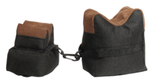 TOC BENCH BAG 2-PC SET - BLACK FABRIC/TAN LEATHER