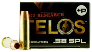 G2 Research G00618 Telos  38Special+P 105gr Fracturing Copper Hollow Point 20 Per Box/25 Case