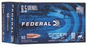 Federal AE65GDL90VP American Eagle Varmint & Predator 6.5Grendel 90gr Jacketed Hollow Point 50 Per Box/5 Case