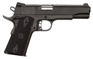 Rock Island 51632 Rock Standard FS 9mm Luger 10+1 5" Barrel, Overall Black Parkerized Finish Steel, Beavertail Frame, Serrated Slide & Black Rubber Grip