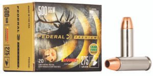 Federal P500XB1 Premium  500S&W Mag 275gr Barnes Expander BRX 20 Per Box/10 Case