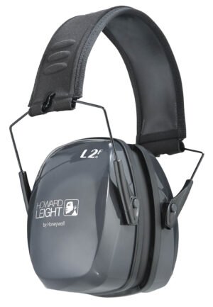 Howard Leight R01525 Leightning L2F Slim Passive Muff 27 dB Over the Head Gray/Black Adult