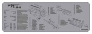 TEKMAT ARMORERS BENCH MAT - 12"X36" AR-15 GREY