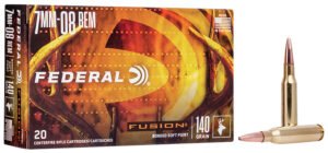 Federal F708FS1 Fusion  7mm-08Rem 140gr Bonded Soft Point 20 Per Box/10 Case