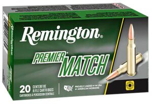 Remington Ammunition 27661 Premier Match 6.5Creedmoor 140gr Sierra MatchKing BTHP 20 Per Box/10 Case