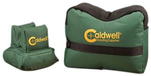 Caldwell 939333 DeadShot Shooting Bag Combo Prefilled Dark Green 600D Polyester Includes Front and Rear Bags