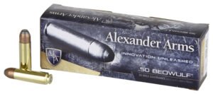 Alexander Arms AB400FPBOX   50Beowulf 400gr Flat Point 20 Per Box/10 Case