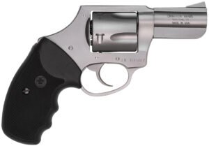 Charter Arms 74421 Bulldog  Large 44 Special, 5 Shot 2.50" Matte Stainless Steel Barrel, Cylinder & Frame w/Black Finger Grooved Rubber Grip