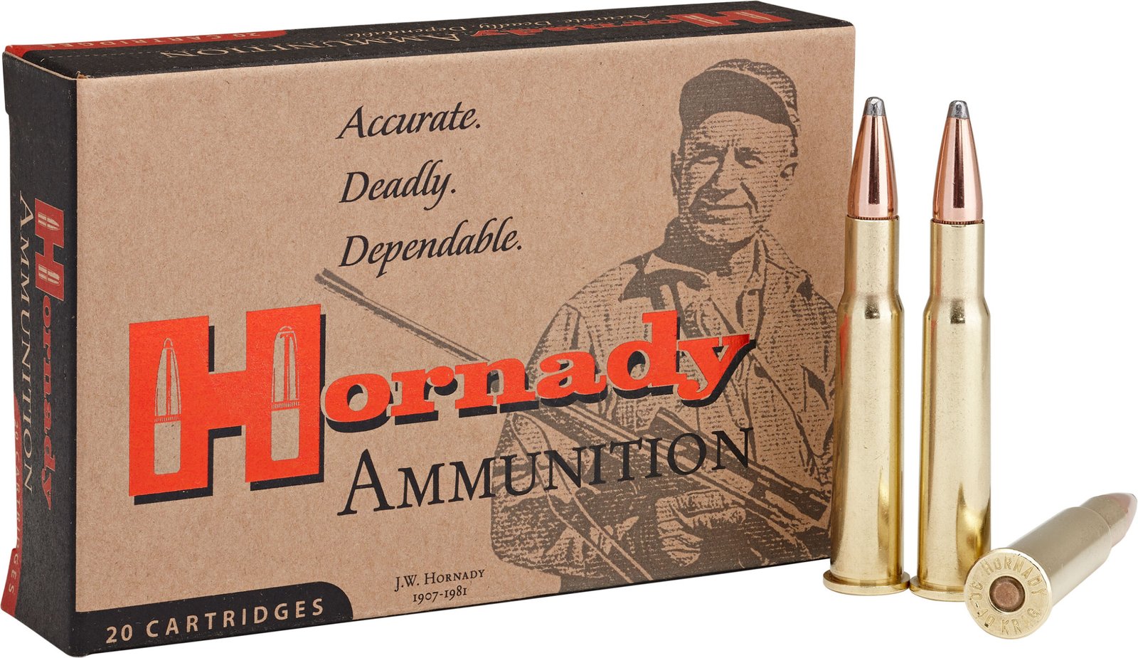 Hornady 81202 Custom 30-40Krag 180gr Spire Point 20 Per Box/10 Case