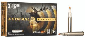 Federal P3006TT2 Premium  30-06Springfield 165gr Trophy Bonded Tip 20 Per Box/10 Case