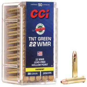 CCI 0060 TNT Green  22WMR 30gr Speer TNT Green Hollow Point 50 Per Box/40 Case