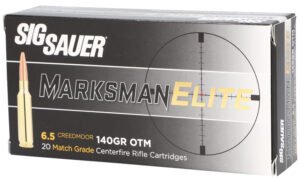 Sig Sauer E65CM120 Marksman Elite  6.5 Creedmoor 140 gr Open Tip Match 20 Per Box/ 10 Case