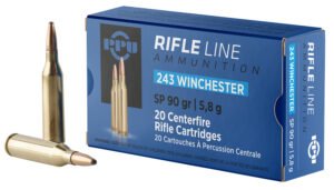 PPU PP2431 Standard Rifle  243Win 90gr Soft Point 20 Per Box/10 Case