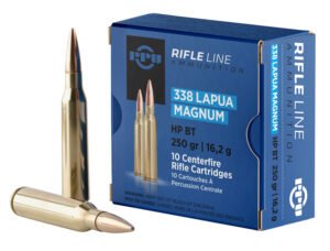 PPU PP338H Standard Rifle  338LapuaMag 250gr Hollow Point Boat Tail 10 Per Box/20 Case