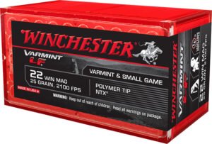 Winchester Ammo X22MHLF Varmint LF  22WMR 25gr Polymer Tip NTX 50 Per Box/40 Case