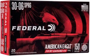 Federal AE3006M1 American Eagle M1 Grand 30-06Springfield 150gr Full Metal Jacket 20 Per Box/10 Case