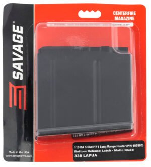 Savage Arms 55190 110BA  5rd 338 Lapua Mag Fits Savage 110BA/110BA/110/111 Long Range Hunter Blued Steel