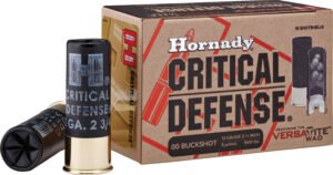 Hornady 86240 Critical Defense  12 Gauge 2.75" 00 Buck Shot 10 Per Box/ 10 Case