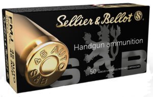 Sellier & Bellot SB45A Handgun  45ACP 230gr Full Metal Jacket 50 Per Box/20 Case