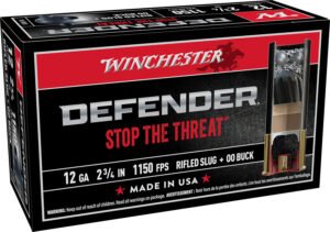 Winchester Ammo S12PDX1 PDX1 Defender Combo 12Gauge 2.75" 1oz Rifled Slug 3Plated 00Buck Shot 10 Per Box/10 Case