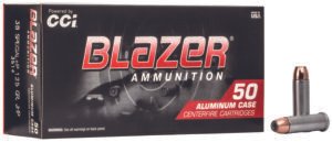 CCI 3514 Blazer Handgun 38Special +P 125gr Jacketed Hollow Point 50 Per Box/20 Case