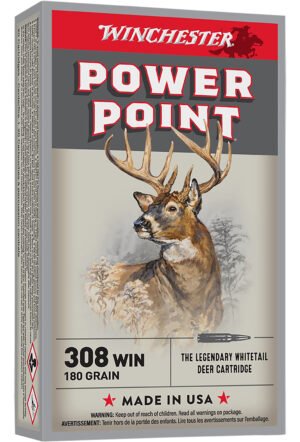 Winchester Ammo X3086 Power-Point  308Win 180gr 20 Per Box/10 Case