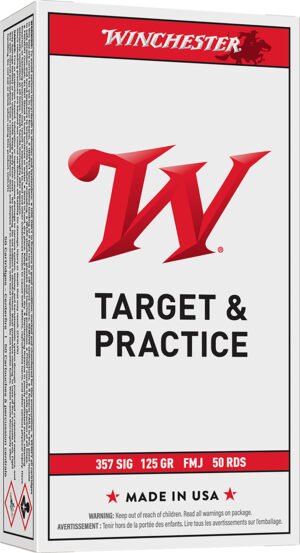 Winchester Ammo Q4309 USA  357Sig 125gr Full Metal Jacket 50 Per Box/10 Case