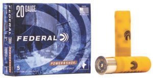 Federal F2072B Power-Shok Magnum 20Gauge 3" 18Pellets 1 1/4oz 2BuckShot 5 Per Box/50 Case