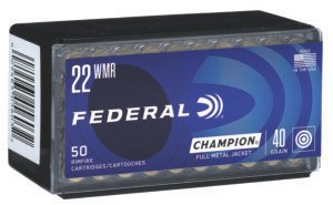 Federal 737 Champion Training Rimfire 22WMR 40gr Full Metal Jacket 50 Per Box/60 Case