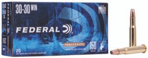 Federal 3030A Power-Shok  30-30Win 150gr Jacketed Soft Point 20 Per Box/10 Case