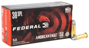 Federal AE38B American Eagle Handgun 38Special 158gr Lead Round Nose 50 Per Box/20 Case