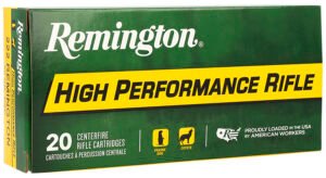 Remington Ammunition 21303 High Performance Rifle 222Rem 50gr Pointed Soft Point 20 Per Box/10 Case
