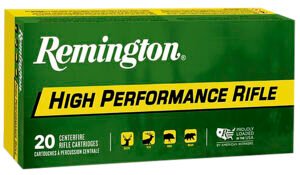 Remington Ammunition 21311 High Performance Rifle 22-250Rem 55gr Pointed Soft Point 20 Per Box/10 Case